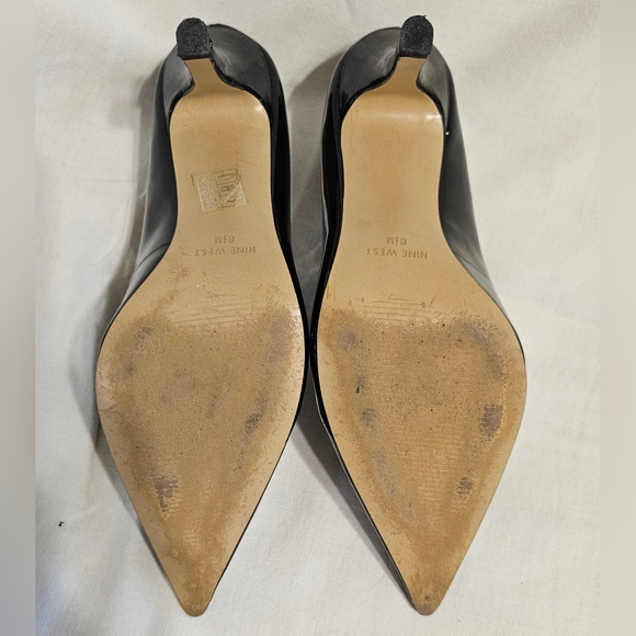 Nine West black patent stilettos - Picture 7 of 9